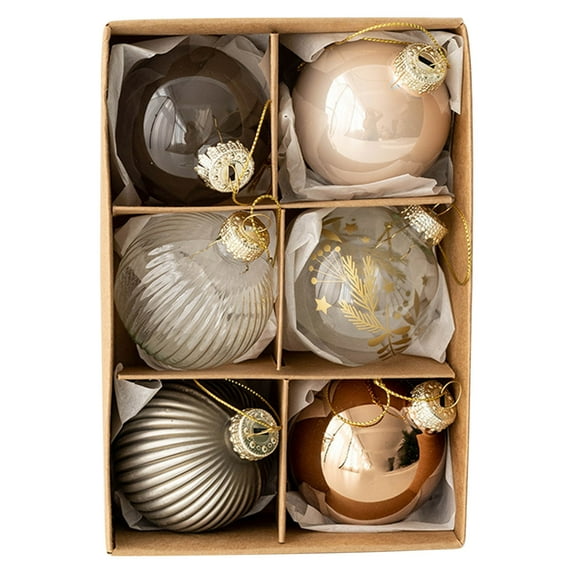 Christmas Ornaments, Shatterproof Christmas Balls, 6cm Multicolor Hanging Baubles for Christmas Tree Decoration, 6pcs Set Durable Plastic Holiday Party Home Decor