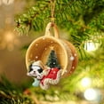 thumbnail image 1 of Sahpxhe Christmas Ornaments Sleeping Small Animal, Cute Delicate Ornament for Christmas Decorations Car Pendant 3.15 Inch Multicolor, 1 of 3