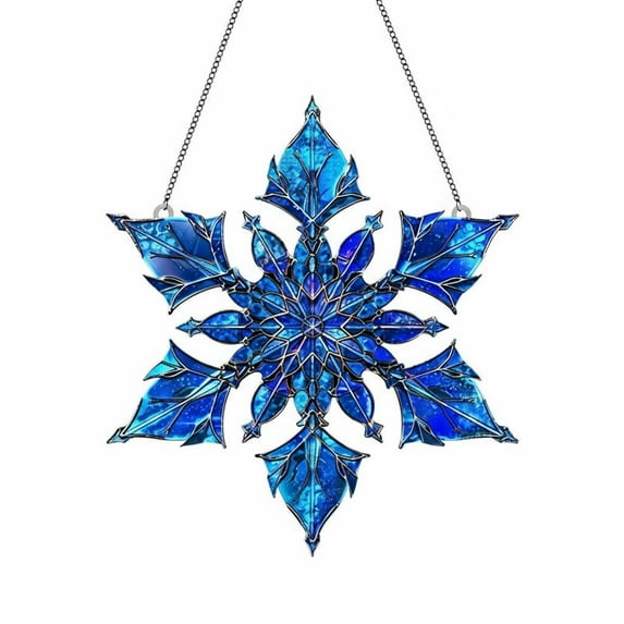 Christmas Ornaments, Snowflake Decorations, Acrylic Snowflake Ornament for Holiday Tree Hanging, Durable Clear Acrylic Material with Sparkling Winter Design