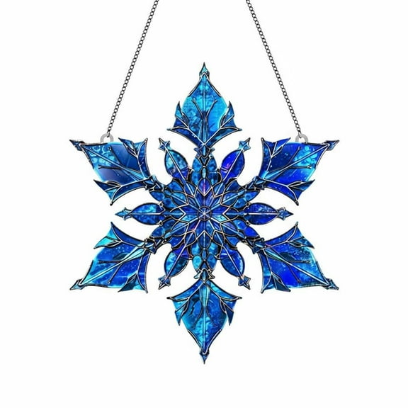 Christmas Ornaments, Snowflake Decorations, Acrylic Snowflake Ornament for Holiday Tree Hanging, Durable Clear Acrylic Material with Sparkling Winter Design