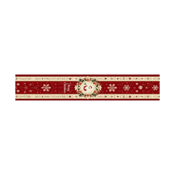 Christmas Ornaments Table Runner 72x13 Inch Waterproof Christmas Flag For Holiday Parties Home Table Decoration Christmas Tree Decor Christmas Decorations
