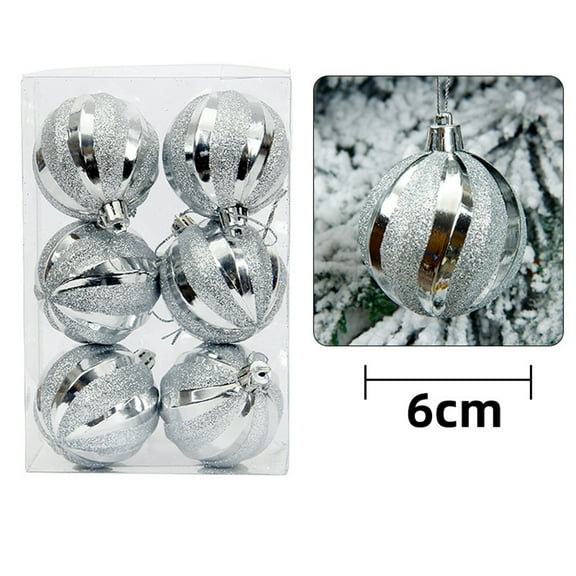 Christmas Ornaments for Tree, 6 PCS Christmas Tree Ornaments Set Shatterproof Xmas Bulbs Decorations Set Christmas Tree Decorations Balls, 2025 Christmas Decor, Xmars Party Wedding Suppiles