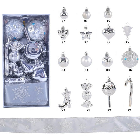 Christmas Ornaments Tree Decorations, 30Pcs Shatterproof Christmas Ball Ornaments Set,Decorative Hanging Ornament Bulk for Xmas Holiday Party Decor