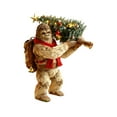 thumbnail image 1 of Christmas Ornaments Ugly Animals Wearing Santa Hat Walking with Tree Wrapped in Christmas Lights Sasquatch Funny Ornament(F), 1 of 5