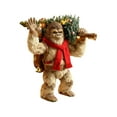 thumbnail image 1 of Christmas Ornaments Ugly Animals Wearing Santa Hat Walking with Tree Wrapped in Christmas Lights Sasquatch Funny Ornament(H), 1 of 5