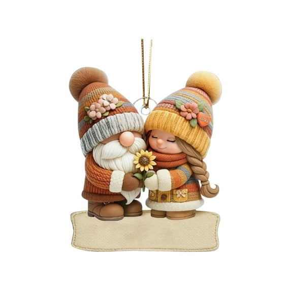 Christmas Ornaments for Couples Santa and Mrs Claus Decorative Hanging Holiday Decoration Christmas Tree Ornaments D One Size
