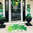 Christmas and Others St. Patrick's Day Leafage Shaped Green Leafage Rug