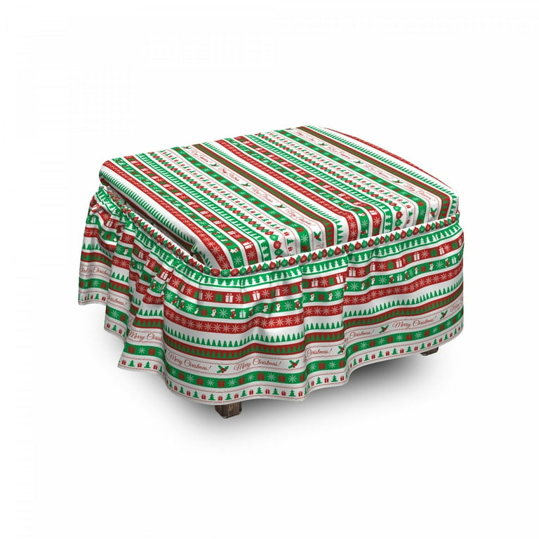 Christmas ottoman cover shop
