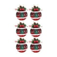 thumbnail image 1 of Christmas Outdoor Decor Christmas Cloth Bag Red Plaid 6cm Christmas Tree Hanging Decorations Christmas Foam Decorative Hangings., 1 of 7