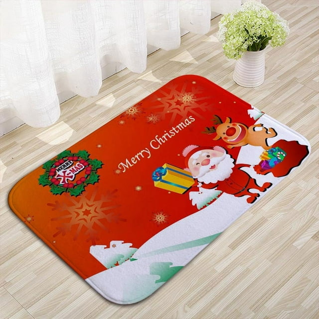 Christmas Outdoor Door Mats 16x24inch for Front Door，Outside Doormat