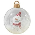 thumbnail image 1 of Christmas Outdoor Inflatable Snowman Ornament 600mm/23.62" Large PVC Christmas Ball Decoration, Shatterproof Holiday Bauble for Tree, Yard, Patio, Party and Shopping Mall Scene Decor, 1 of 4