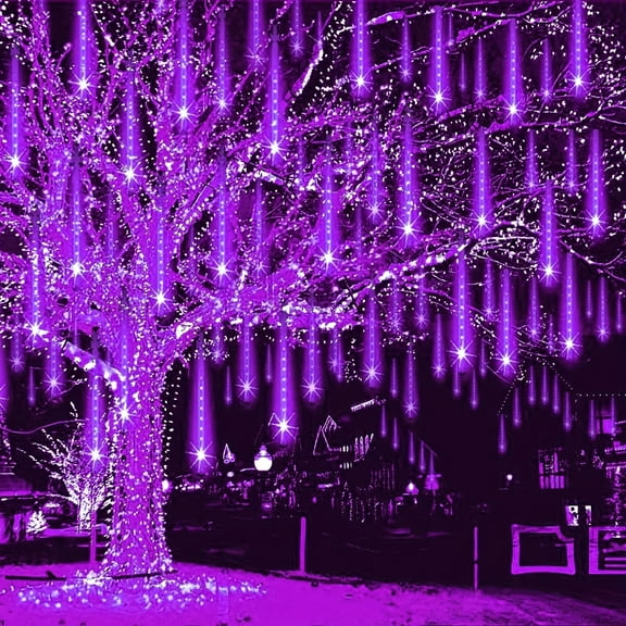 Christmas Outdoor LED Meteor Shower Lights - Snow Effect, Suitable for Trees/Courtyards/Gardens/Parties/Roofs - Fits Christmas/Halloween/Weddings/Ramadan Decor