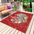 thumbnail image 1 of Christmas Outdoor Rug 3x5 Ft, Non Slip Washable Area Rug, Red Cardinal Pine Cone Branches Snowflake Patio Rugs Carpet Runner, Large Floor Mat for Indoor/Outdoor Deck Porch Camping, 1 of 8