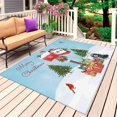 thumbnail image 1 of Christmas Outdoor Rug 3x5 Ft, Non Slip Washable Area Rug, Winter Cartoon Xmas Mailbox Cardinal Pine Trees Patio Rugs Carpet Runner, Large Floor Mat for Indoor/Outdoor Deck Porch Camping, 1 of 8