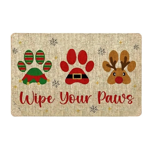 Christmas Outdoor Rug - Wipe Your Paws Decorative Doormats, Farmhouse Home Kitchen Entrance Rug Floor Front Door Mats, 15.75x23.6 inch