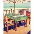 thumbnail image 1 of Christmas Outdoor Tablecloth - 54x54 Inch Square Dining Table Cover, Xmas Pine Cones Berry Pine Needles Green Geometric Waterproof Outdoor Table Cloth with Umbrella Hole & Zipper for Patio, 1 of 1
