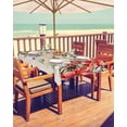 thumbnail image 1 of Christmas Outdoor Tablecloth - 60x84 Inch Rectangle Dining Table Cover, Xmas Botanical Poinsettia Snowflake Waterproof Outdoor Table Cloth with Umbrella Hole & Zipper for Picnic/Patio/Party, 1 of 1