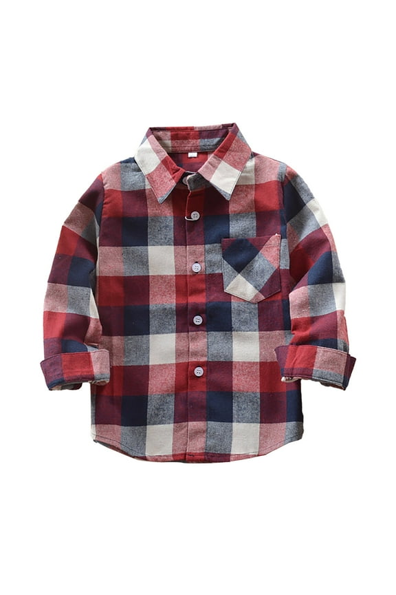 Christmas Outfit Christmas Outfits Boys Plaid Shirt Long Sleeve Button Down Flannel Shirts