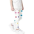 thumbnail image 1 of Christmas Outfit for Girls Soft Leggings Santa Print Stretchy Tights Jeggings, 3-8T Girl Clothes and Toddler Leggings (4-5 Years, White), 1 of 3