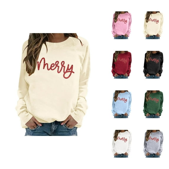 Christmas Outfits for Women Fall Clothes for Women Tree Pattern Crewneck Pullover Long Sleeve Streetwear Top for Casual Wear and Holiday Use