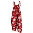 thumbnail image 1 of Christmas Overalls for Women Casual Loose Fit Adjustable Strap Xmas Graphic Wide Leg Jumpsuits Clothes (XL, Multicolor), 1 of 5