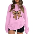 Christmas Oversized Sweatshirt for Women Xmas Light Bow Graphic