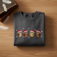 thumbnail image 1 of Christmas Owl Embroidered Sweatshirt, Santa Hat Bird Hoodie, Cute Wildlife Animal Crewneck, Holiday Bird Lover Gift, 1 of 4