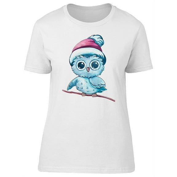 Christmas Owl On A Branch T-Shirt Women -Image by Shutterstock, Female Small