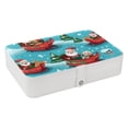 thumbnail image 1 of Christmas PU Leather Jewelry Box Display Case with Removable Compartment and Bracelet Holder - Portable Storage Container, 1 of 6