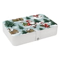 thumbnail image 1 of Christmas PU Leather Necklace Organizer Bracelet Holder Jewelry Organizer with Removable Compartment, Portable, 1 of 6