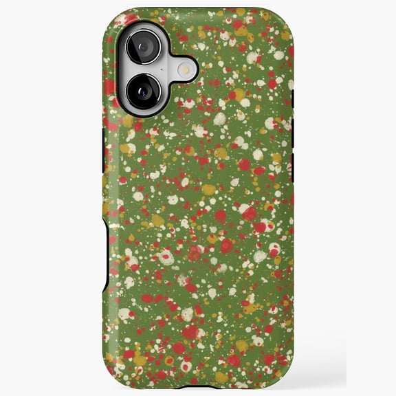 Christmas Paint Spatter Retro Holiday Tough Phone Case iPhone 17 11 12 13 14 15 16 Pro Max