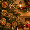 thumbnail image 1 of Christmas Painting Kits DIY 2D Pearl Diamond Art Ornaments 25 X 25 CM With Rhinestone Beads For Tree Hanging Holiday Decor, 1 of 8