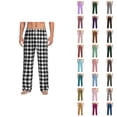 thumbnail image 1 of Christmas Pajama Pants Men Buffalo Plaid Pajama Pants Unisex Couples Lounge Pants Elastic Waist Loose Soft Casual Funny Print Pjs Bottoms, 1 of 4