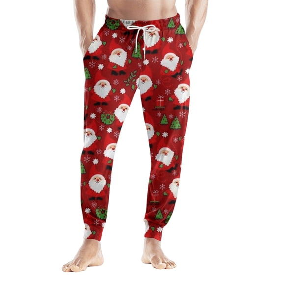 Onlypants Christmas Pajama Pants for Men, Mens Lounge Pants, Super Soft Men Pajama Bottoms with Pockets Drawstring, Loose Lounge Sleepwear Leisure Pajama Pant, Xmas Gifts for Men, Style G, Size M