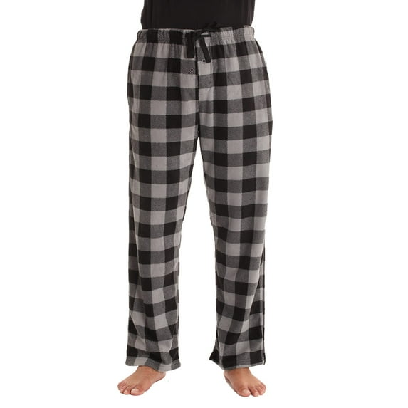 Christmas Pajama Pants for Men Women Funny PJ Pant Matching Couples Unisex Pajamas Plaid Dark Gray L