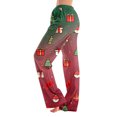 thumbnail image 1 of Christmas Pajama Pants for Women Christmas Gift Graphic Comfy Pj Bottoms Casual Soft Lounge Sleep Pants Holiday Pajama Pants Green,2XL, 1 of 5