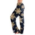 thumbnail image 1 of Christmas Pajama Pants for Women Snowflake Graphic Comfy Pajama Pants Soft Drawstring Casual Lounge Sleep Pants Loose Fit Pj Bottoms Navy,L, 1 of 6