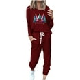 Christmas Pajama Set Women Womens Hoodies and Sweat Pants Sets Plus