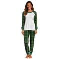 thumbnail image 1 of Christmas Pajamas 2 Piece Sets for Women Soft Loungewear Long Sleeve Plaid Print Tops and Pjs Bottom Pant Outfits (XL, Green 03), 1 of 5
