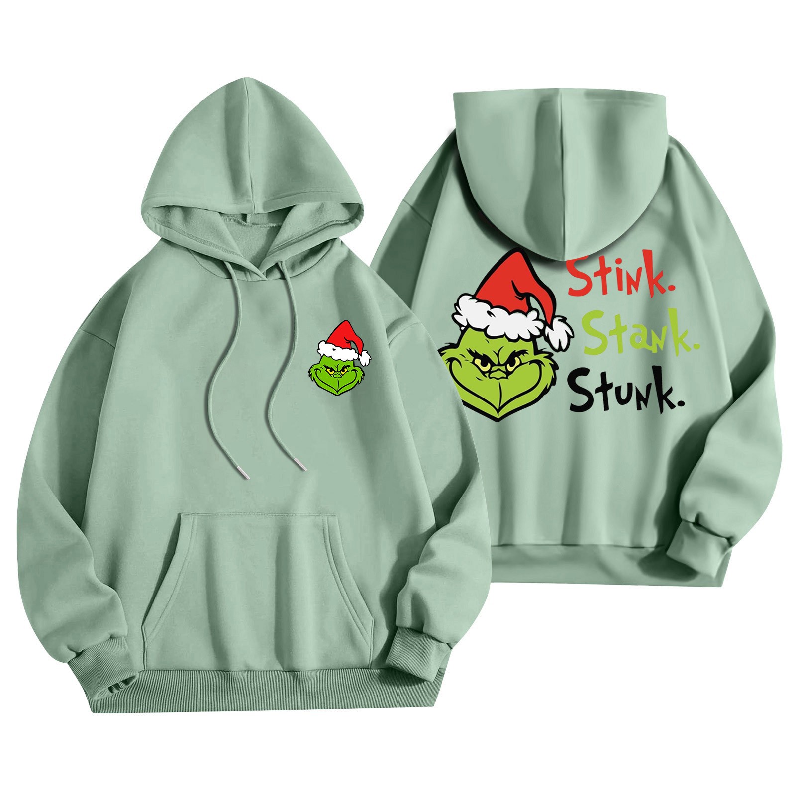 Christmas Pajamas for Family Fall Hoodie Sweaters for Women 2024 Grinch