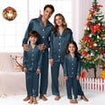 thumbnail image 1 of Christmas Pajamas Family Satin Pajamas Long Sleeve Button down Festival Party Sleepwear Cute Christmas Pjs Christmas Pajamas Womens, 1 of 7