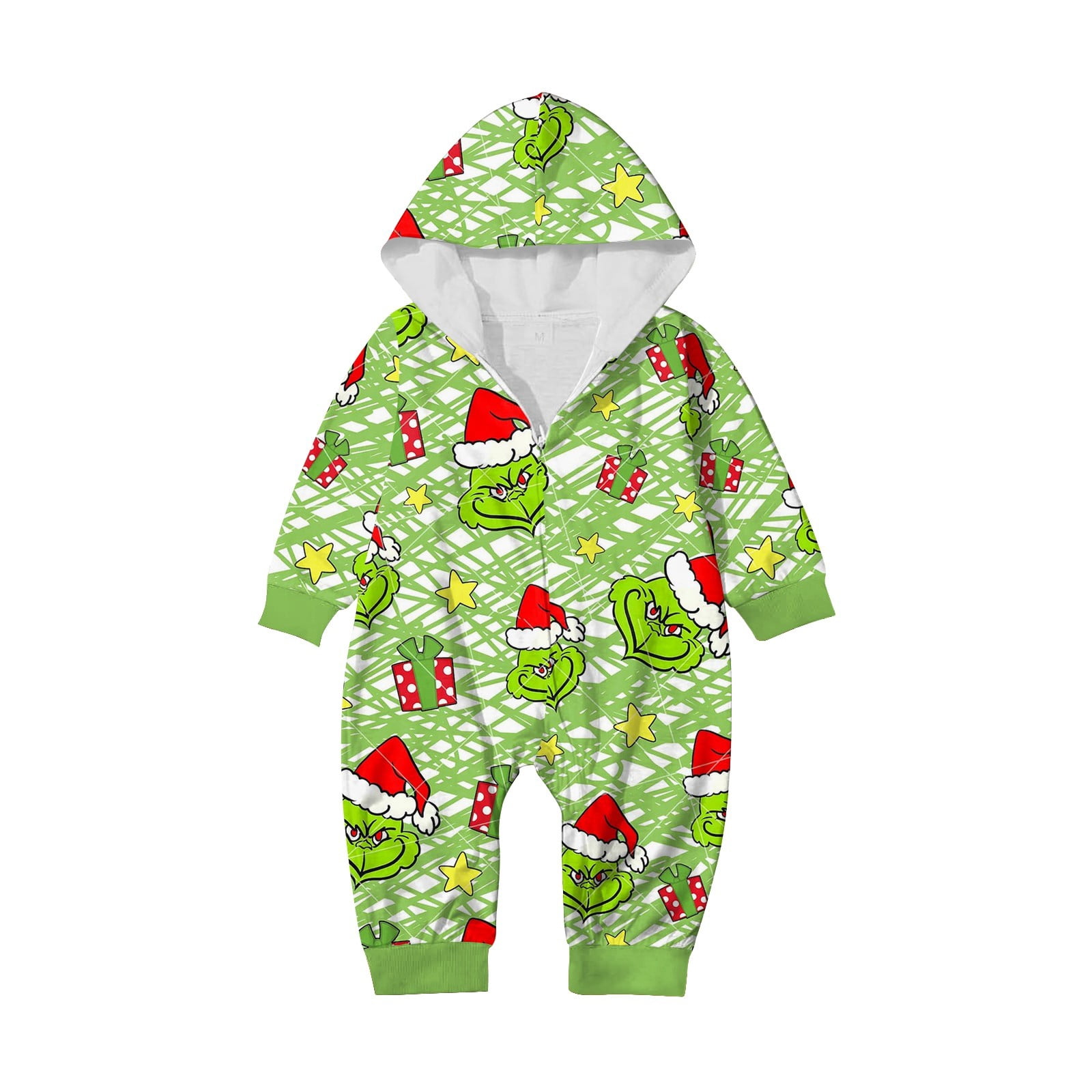 Christmas Pajamas Festive Holiday Unisex Hooded Onesie Pajamas with Fun