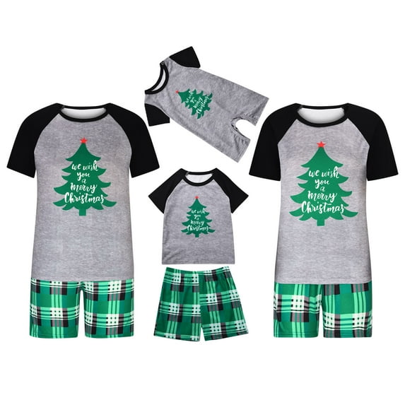Christmas Pajamas For Family Christmas Family Pajamas Matching Sets Xmas Holiday Sleepwear Jammies Long Sleeve PJs Short Sleeve Christmas Pjs