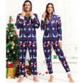 thumbnail image 1 of Christmas Pajamas For Family Matching Pajamas For Couples Christmas Onesies Adult Blue Women S, 1 of 2