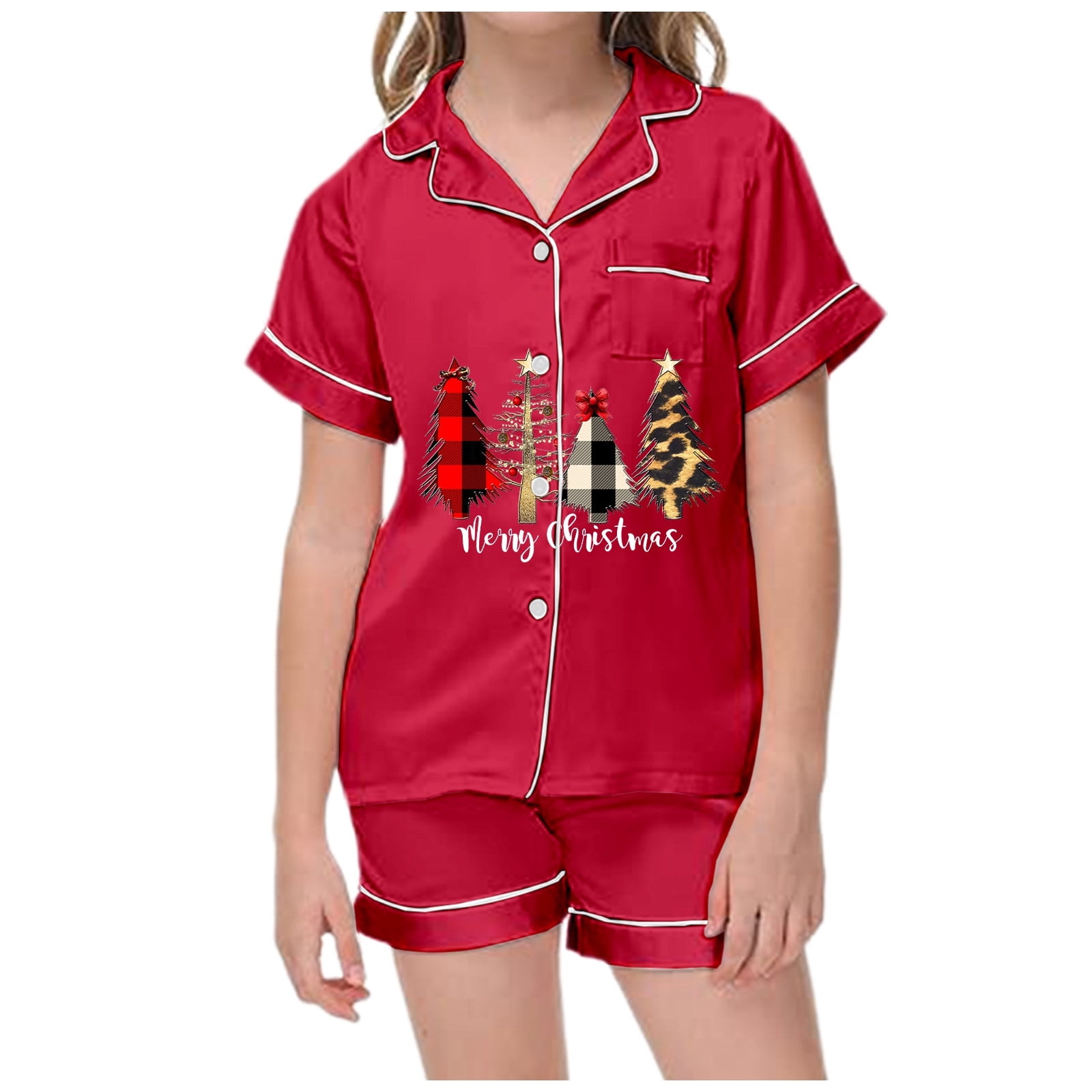 Christmas Pajamas Girls 10/12 Cute Preppy Comfortable Merry Christmas ...