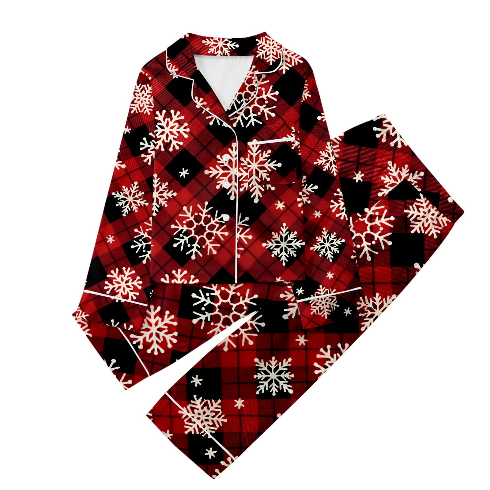 Christmas Pajamas for Girls Children's Casual Christmas Snowflake ...