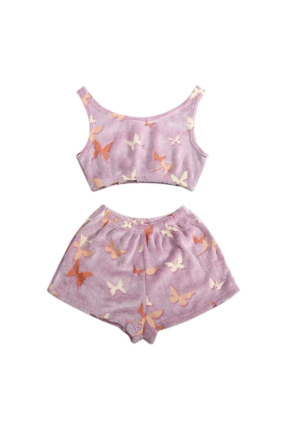 Christmas Pajamas Glow In The Dark Pumpkin Print Pajama Cozy Fall Winter Party Nightwear Luminous Cute Sleeveless Tank Top With Shorts