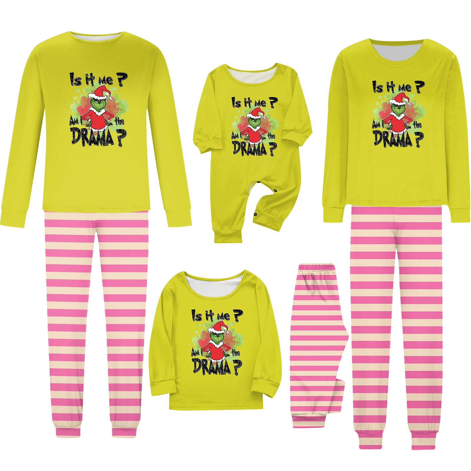 Christmas Pajamas Matching Family Outfits, Comfortable Grinch Christmas ...
