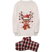Christmas Pajamas Matching Sets For Family 2025 Cute Reindeer Graphic Long Sleeve Xmas Pjs Set Family Soft Loungewear, XLarge