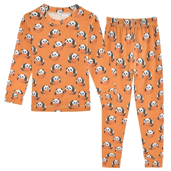Christmas Pajamas Panda Basketball Cute Comfortable Cotton Two-piece Christmas Pajamas Set